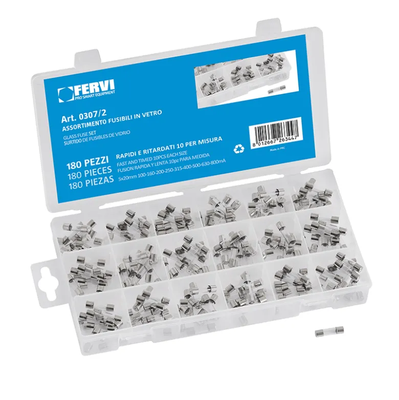 ASSORTIMENTO FUSIBILI IN VETRO