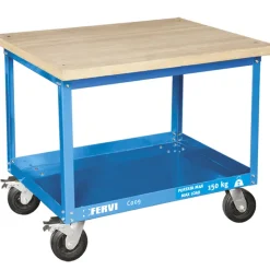 CARRELLO CON PIANO IN LEGNO