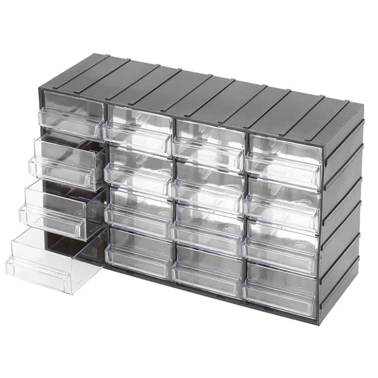 CASSETTIERE CON CASSETTI ESTRAIBILI TRASPARENTI