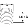 INSERTO FILETTATO INOX UNF H=1,5XD