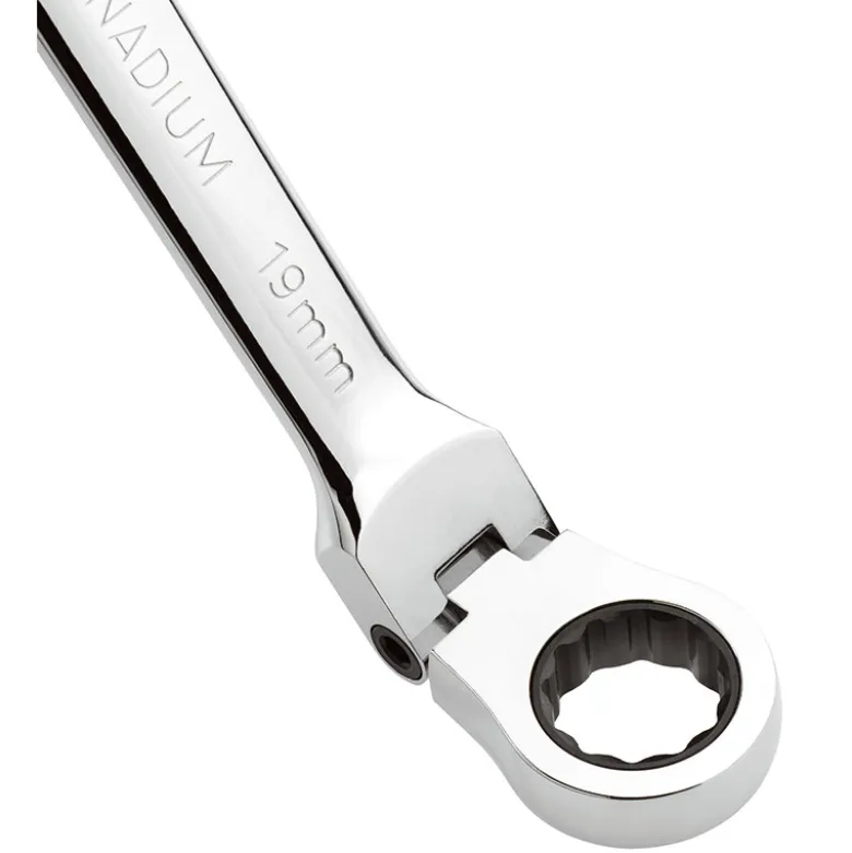 SERIE CHIAVI COMBINATE CROMATE CON TESTA A CRICCHETTO SNODATA