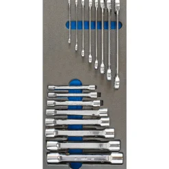 SERIE DI CHIAVI A TUBO E POLIGONALI LUCIDE IN TERMOFORMATO MORBIDO