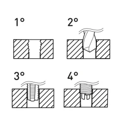 SERIE RIPARAZIONE FILETTI UNC F-COIL 1/4-1/2
