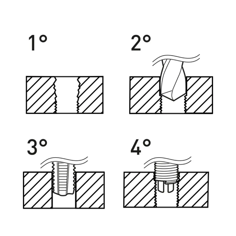 SERIE RIPARAZIONE FILETTI UNC F-COIL 1/4-1/2