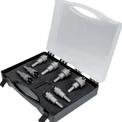 SET SEGHE A TAZZA CON INSERTI IN METALLO DURO
