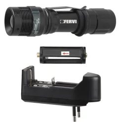 TORCIA IN ALLUMINIO CON 1 LED E FUNZIONE ZOOM MANUALE